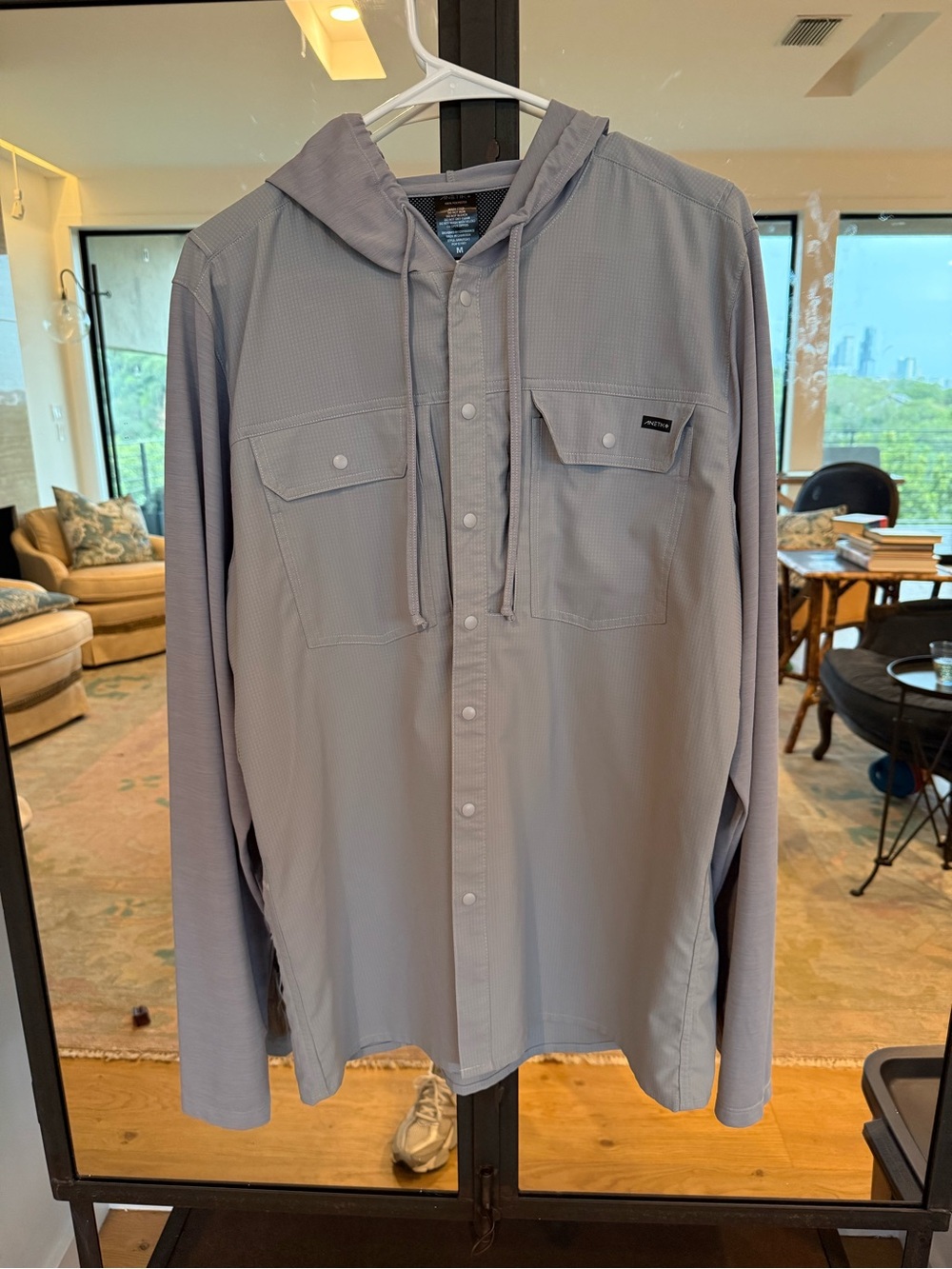 Men’s Anetik Ultraguide Hooded L/S Shirt in Grey